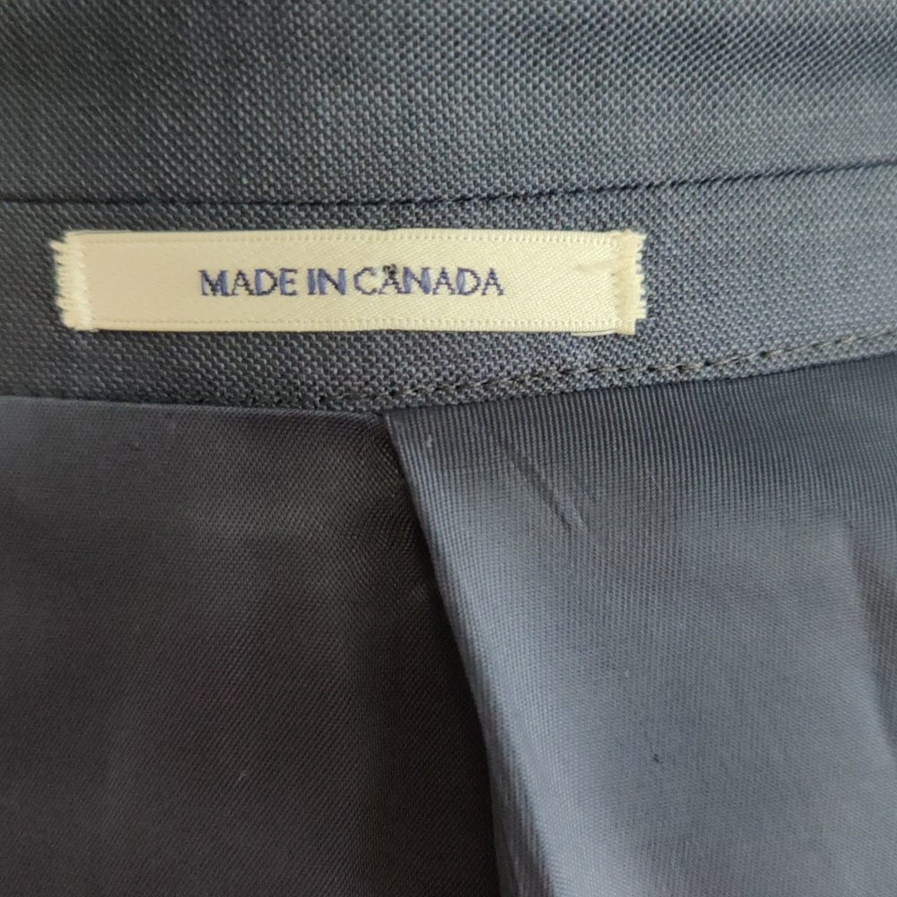 Vintage Peter Millar Blazer Made In Canada Size 46T 100%wool Navy Blue - Picture 6 of 9